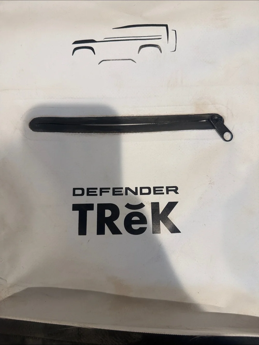 Defender Trek White & Black Roll-Top Backpack